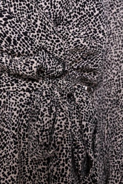 Vivian Leopard Dots Blazer Collar Jurk