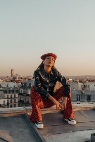 Paris Croco Cropped Jacket Zwart