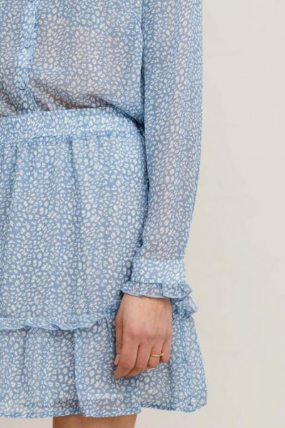 Vivian Skirt Mid Blue Print