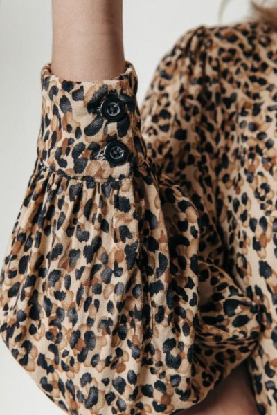 Kera leopard maxi Shirt Dress