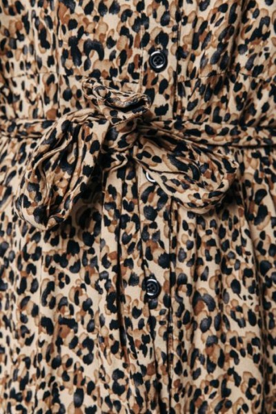 Kera leopard maxi Shirt Dress