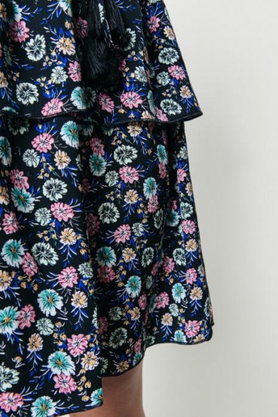 Saar Flower Mini Belt Dress Multicolor