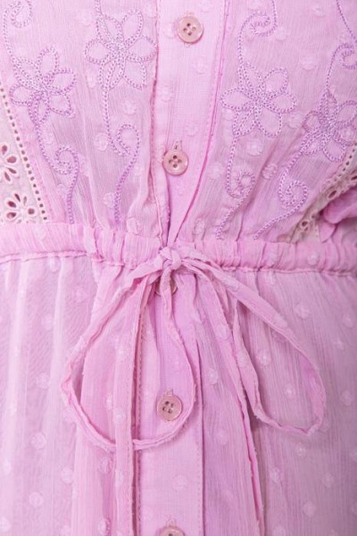 Celine Embroidery Dress Pink