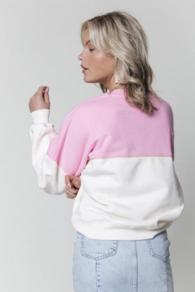 Rebel Dropped Shouder Sweater Light Bright Pink