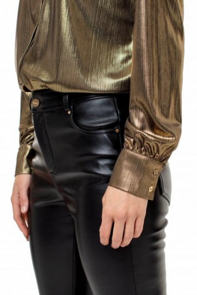 Jacky Luxury leatherlook broek Zwart