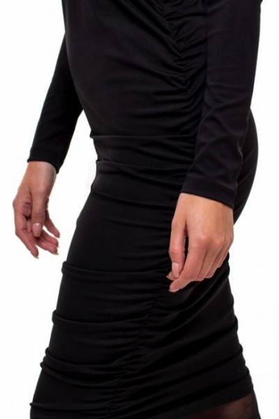 Jacky Luxury V Neck Dress Black