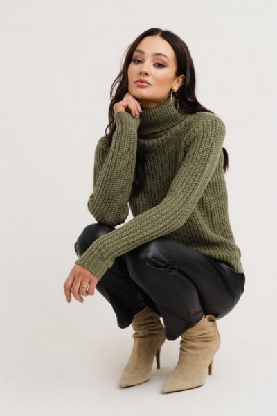 Tinelle Rollneck Knit Army green