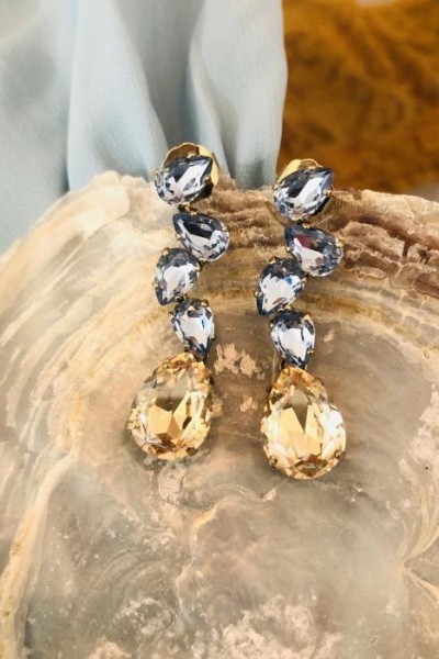 Pavie Italy Earring Isabella Blue Gold