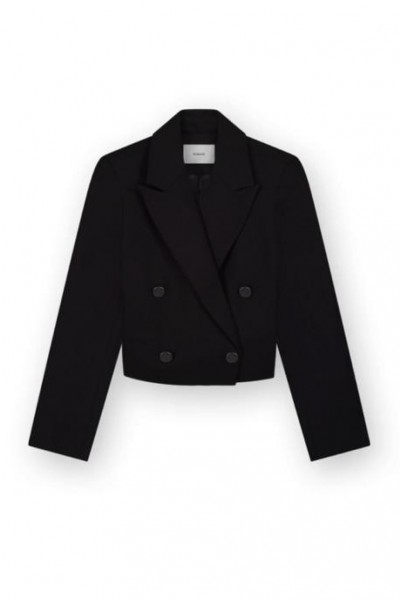 Homage Cropped Blazer Zwart