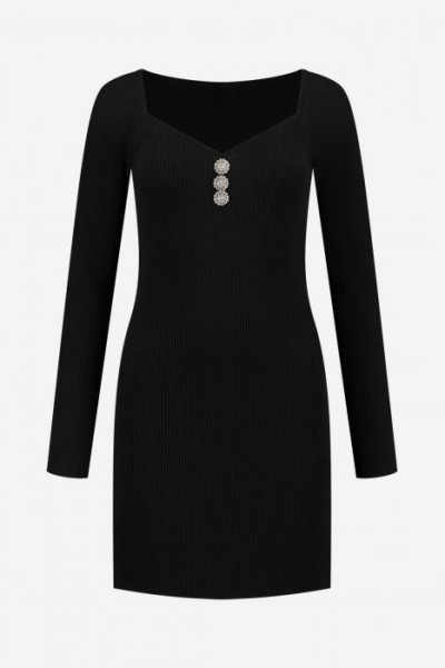 Nikkie Etna Jolie Rib Dress Black