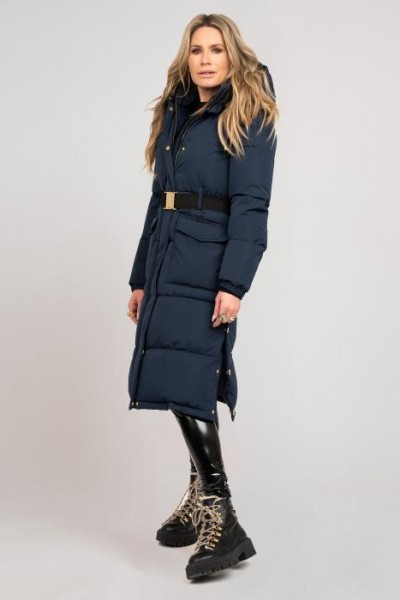 Nikkie Erda Long Puffer Navy