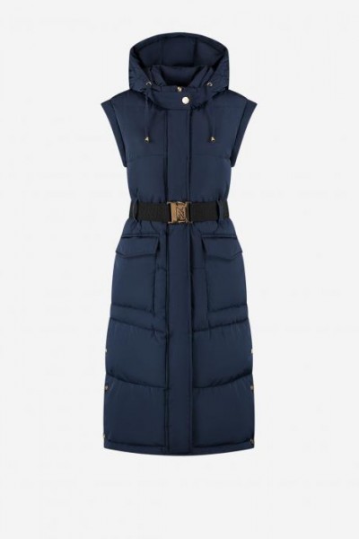 Nikkie Erda Long Puffer Jas Navy