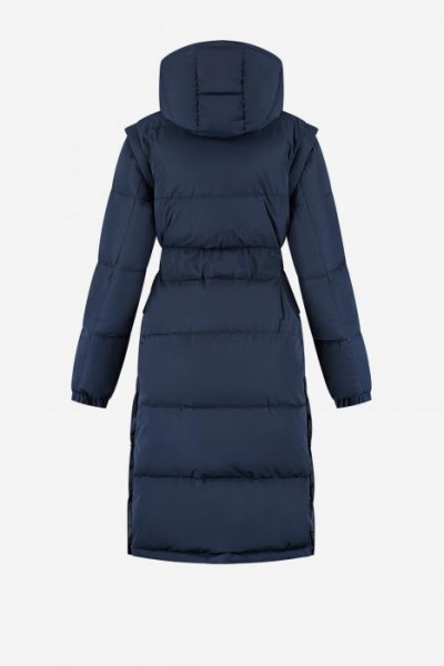 Nikkie Erda Long Puffer Jas Navy