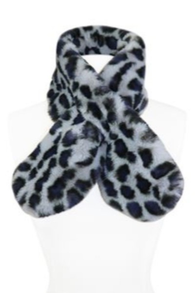 Miracles Faux Fur Scarf Animal Gray
