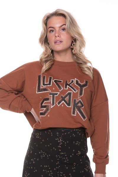 Lucky Star Sweater Dropped Shoulder
