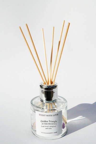Scent With Love Crystal Diffuser Golden Triangle