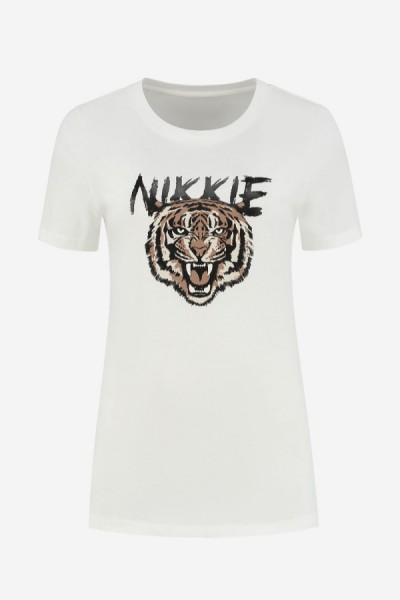 Nikkie Tiger T Shirt Star White