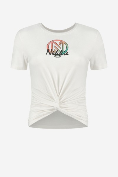 Nikkie Round Logo Cropped T shirt
