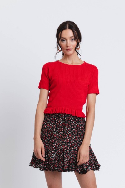 Vania Knit top Red
