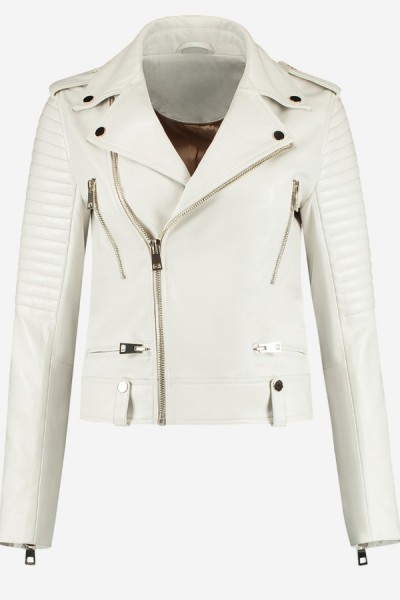 Fifth House Leather Must jacket Off White