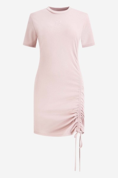 Nikkie Ruched Jersey Dress Pink