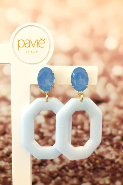 Paviè Italy Earring Menta Blu Azzurro