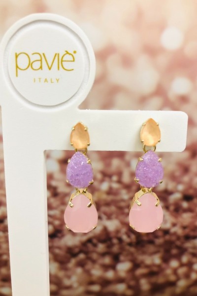 Paviè Italy Earring Pesca Rosa Pink
