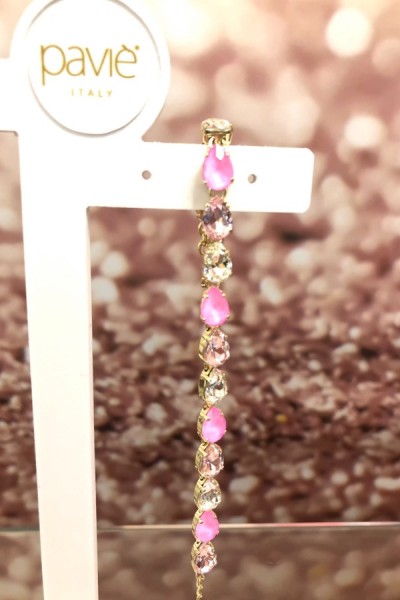 Paviè Italy Bracelet Sisi Crystal Fluo Pink