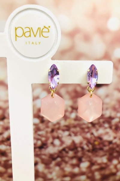 pavie-italy-earring-sera-rosa-chiaro-pavie-italy-oorring-sera-lavendel-roze