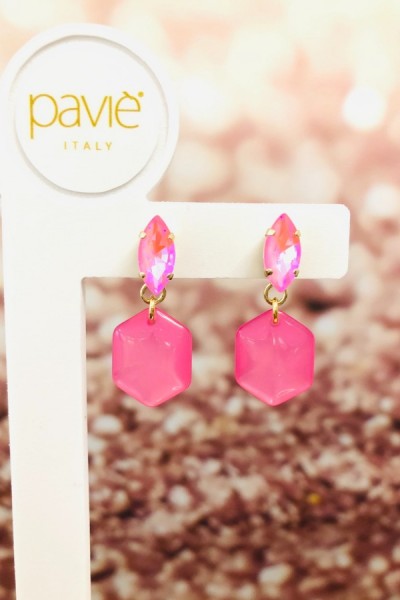 pavie-italy-earring-sera-fluo-pink-pavie-italy-oorring-sera-fluo-roze