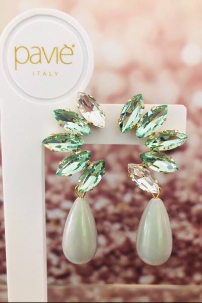 Pavie Italy Earring Mezzaluna Mint