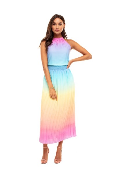 Jacky Luxury Dip Dye Dress Multicolor