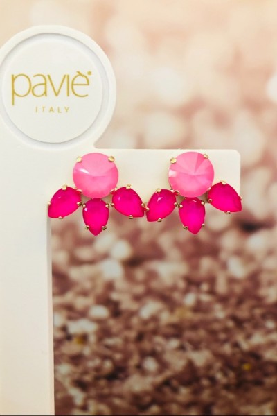 Pavie Italy Earring Star Fluo Pink