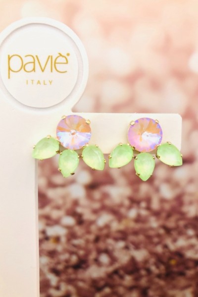 Pavie Italy Earring Star Fluo Boreale Mint