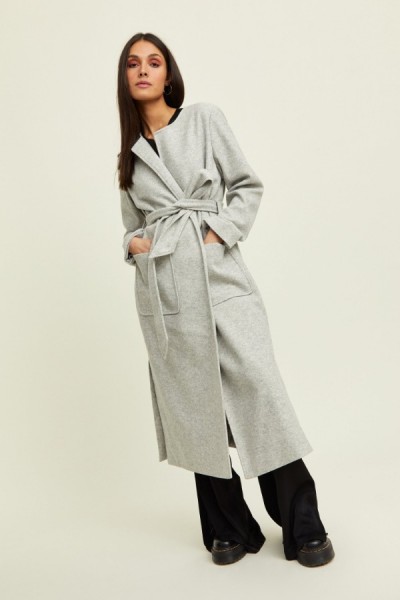 Bea Long Coat Light Grey 