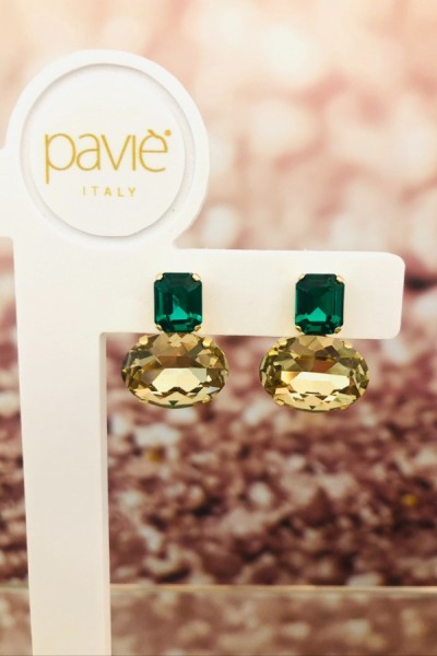 Paviè Italy Earring Carino Verde Oro