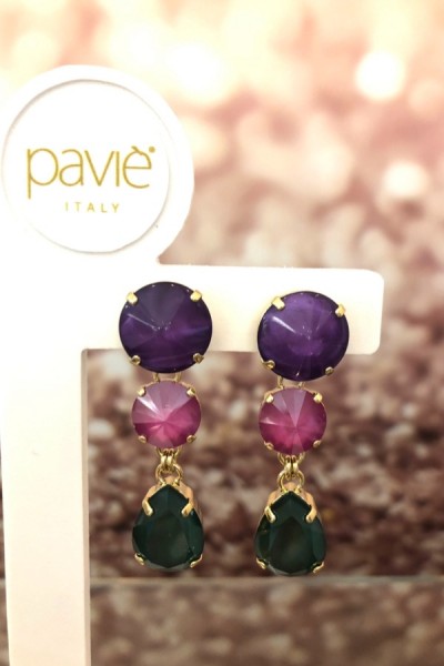 pavie-italy-earring-giro-verde-viola-pavie-italy-oorring-giro-groen-paars
