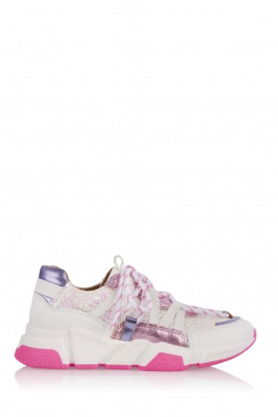 DWRS Los Angeles Sneakers Glitter White Pink