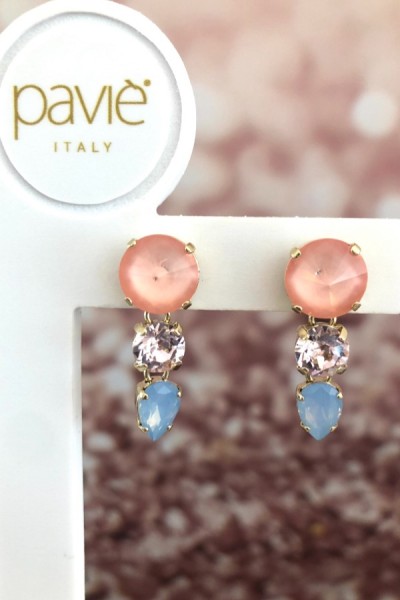 Pavie Italy Earring Martina Pink Blue