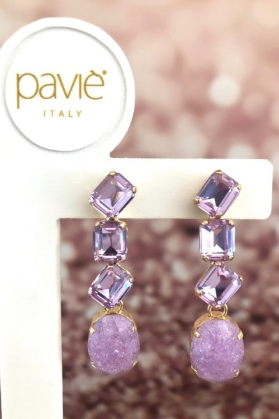 Pavie Italy Earring Fortuna Lilac