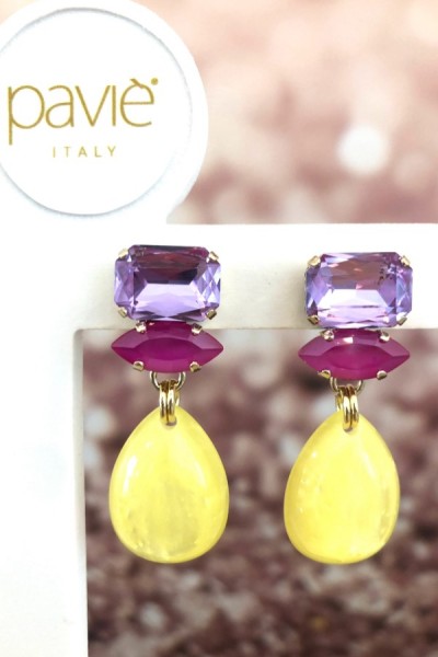 Pavie Italy Earring Sposa Pink Yellow