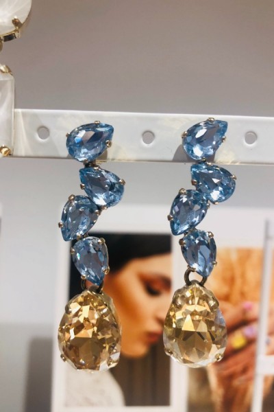 Pavie Italy Earring Isabella Blue Gold