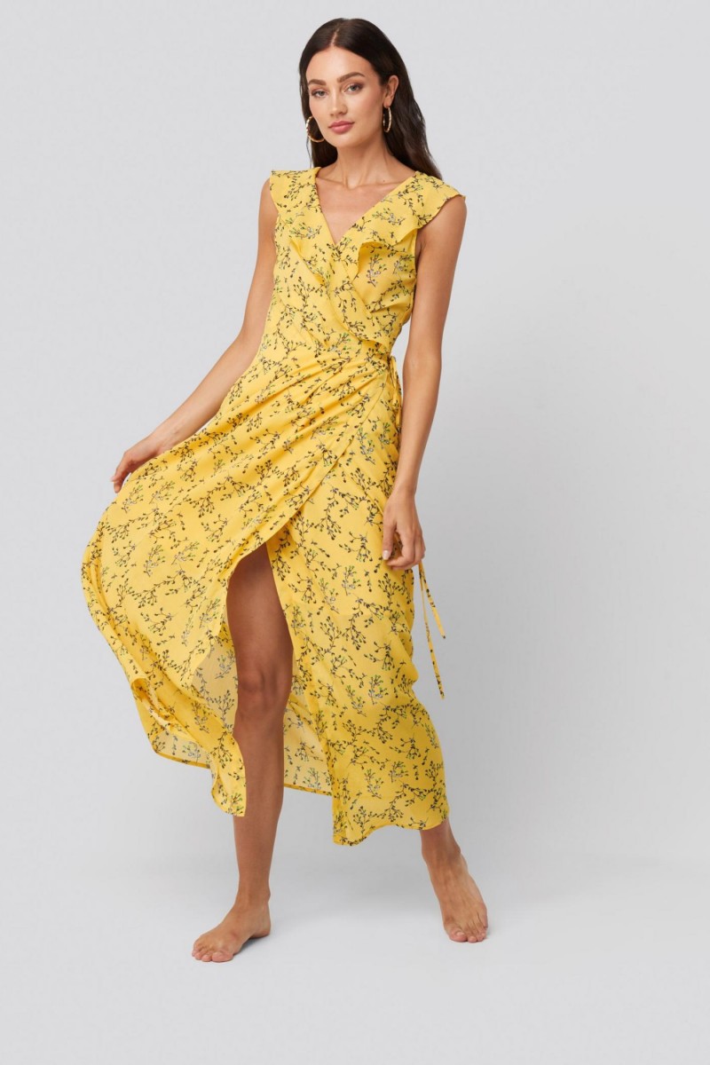 Serina Maxi Dress Yellow Flower