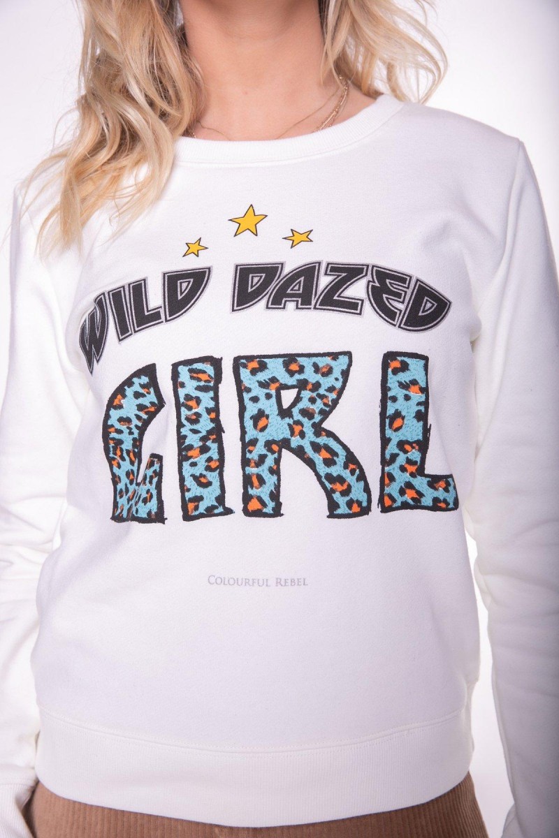 Wild Dazed Girl Sweater Marshmallow