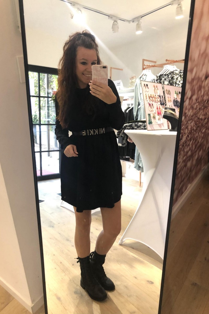Rowan Puff Sleeve Dress Black
