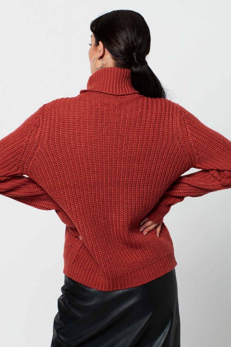Tinelle Rollneck Knit Rust