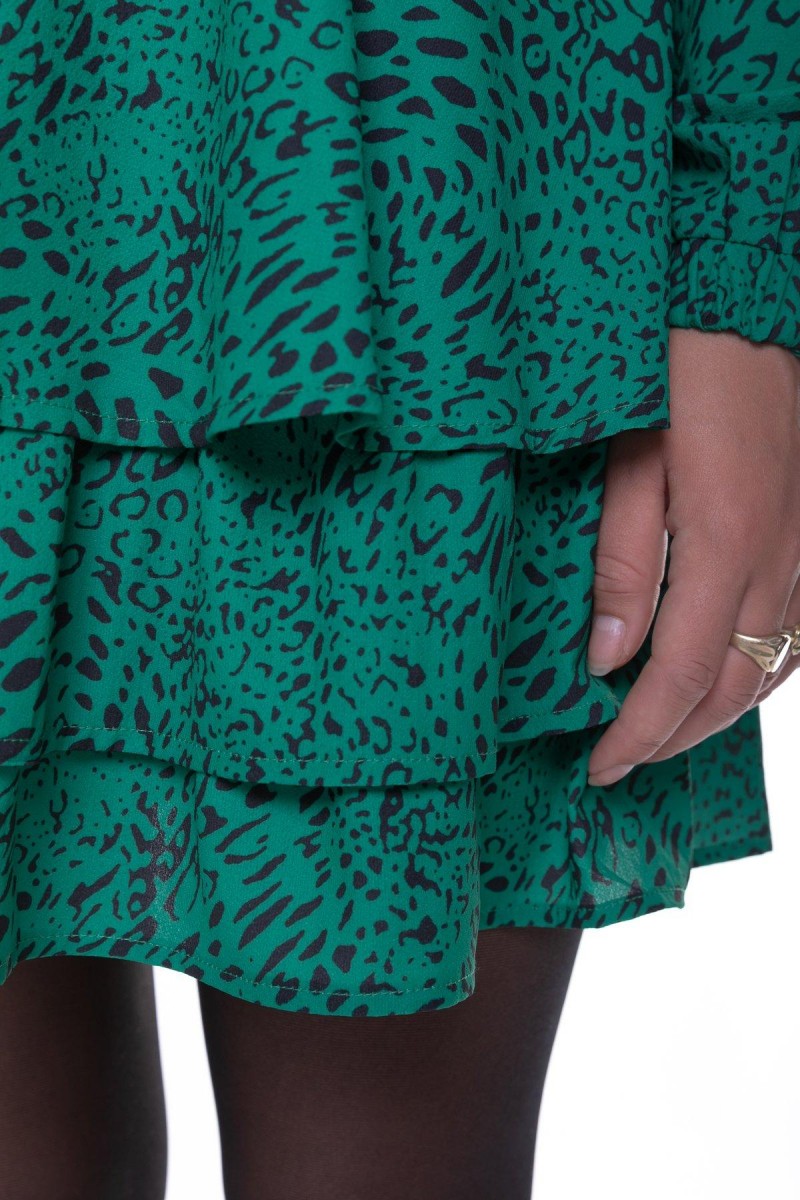 Jolly Leopard Mini Dress Green