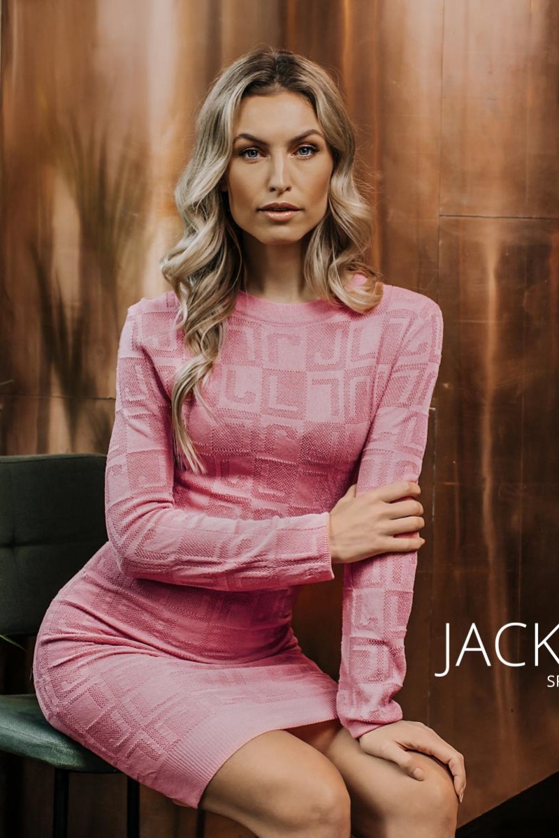 Jacky Luxury Logo Dress Old Pink