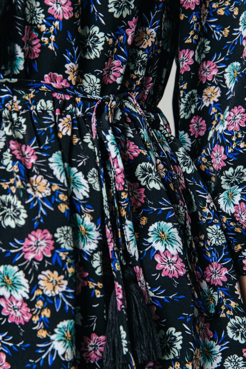 Saar Flower Mini Belt Dress Multicolor