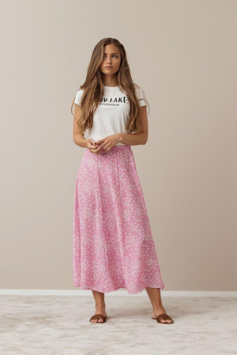 Dry Lake Feather Skirt Pink Flower